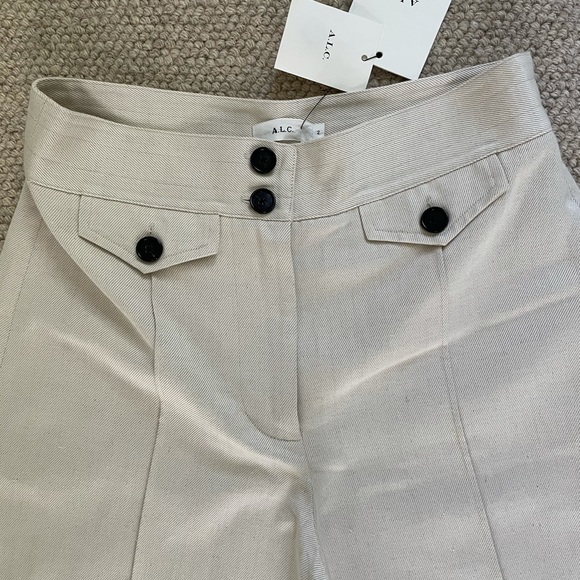A.L.C. Cream Wide-Leg Pants - Picture 2 of 3